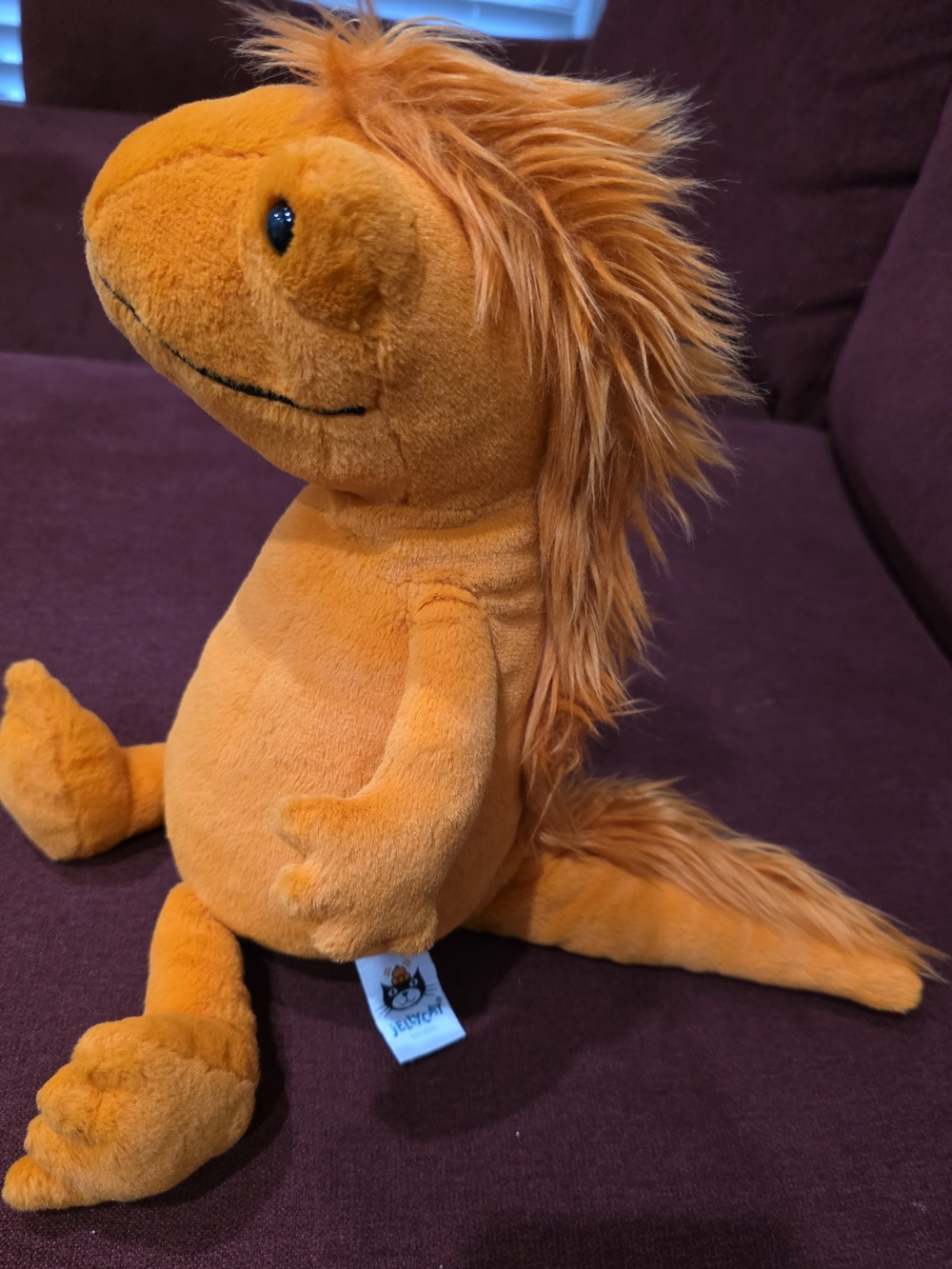 Jellycat Orange Cruz Crested Newt Retired Medium 13"